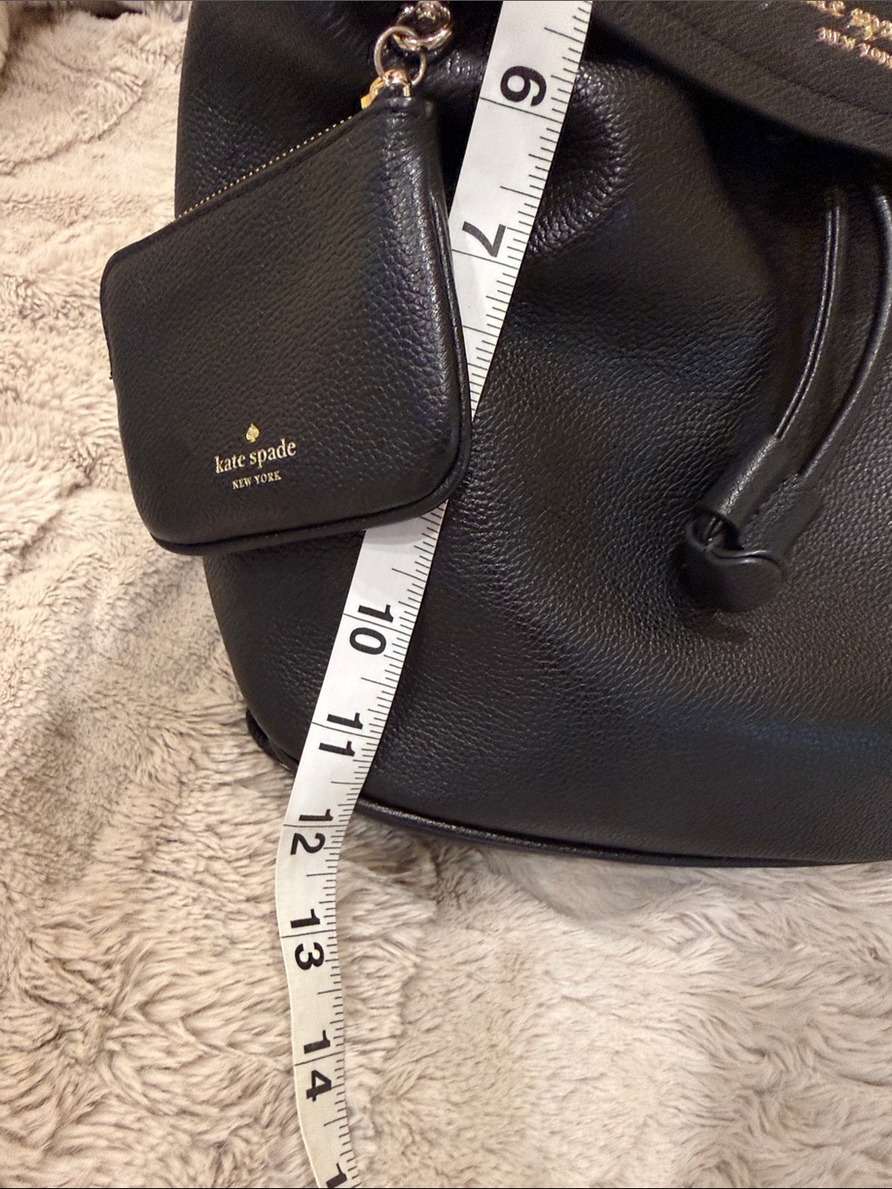 Kate Spade Rosie medium leather flap drawstring back pack nwot - Picture 12 of 16